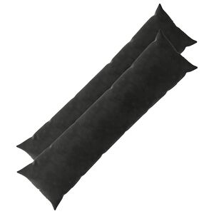 vidaXL Kissen mit Kissen HEERLEN 2 Stk. Schwarz Samt