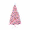 vidaXL K&uuml;nstlicher vorbeleuchteter Weihnachtsbaum Rosa 180 cm PVC