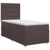 vidaXL Boxspringbett mit Matratze Dunkelbraun 90 x 200 cm Stoff
