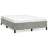 vidaXL Bettgestell ohne Matratze Hellgrau 137x190 cm Samt