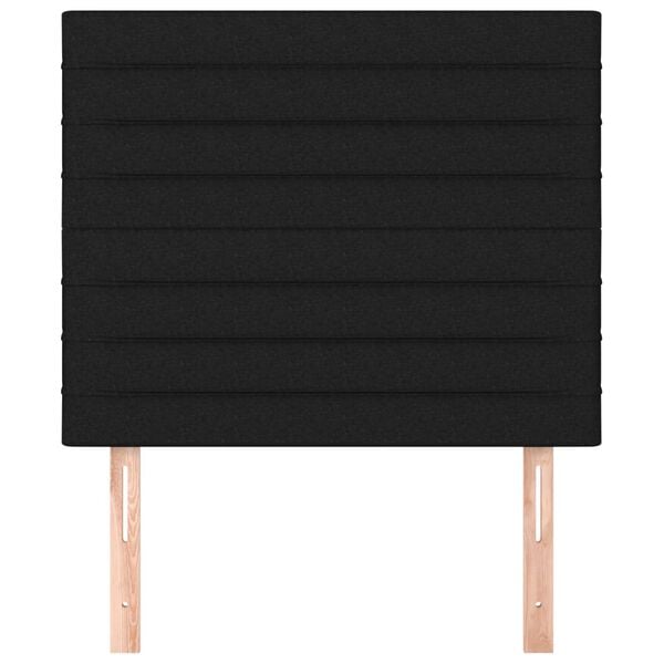 vidaXL Kopfteil Schwarz 90x5x118/128 cm Stoff