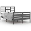 vidaXL Massivholzbett Grau 120x200 cm