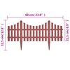 vidaXL Rasenkanten 17 Stk. Braun 10 m PP