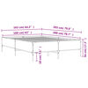 vidaXL Bettgestell Grau Sonoma 160x200 cm Holzwerkstoff und Metall