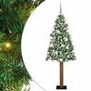 vidaXL Schlanker Weihnachtsbaum mit 300 LEDs mit St&auml;nder Gr&uuml;n 180 cm