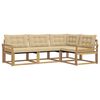 vidaXL Outdoor-Sofagarnitur mit Kissen 4 pcs Wei&szlig; und Beige