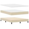 vidaXL Boxspringbett mit Matratze Creme 190 x 140 cm Polyester