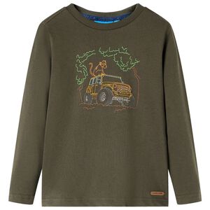 Kinder-Langarmshirt Khaki 92