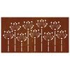 vidaXL Garten-Wanddeko 105x55 cm Cortenstahl Blumen-Design