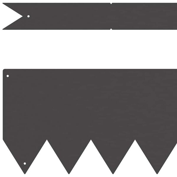 vidaXL Raseneinfassung 50 pcs Schwarz 100 x 0,05 x 20 cm