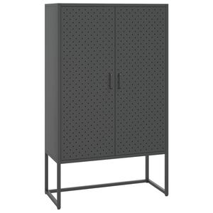vidaXL Highboard Anthrazit 80x35x135 cm Stahl
