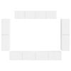 vidaXL TV-Schr&auml;nk 8 pcs Wei&szlig;