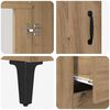 vidaXL Highboard Artisan-Eiche 69,5 x 34 x 180 cm Holzwerkstoff