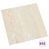 vidaXL Bodenplanken 55 pcs Beige 5,11 m&sup2; PVC