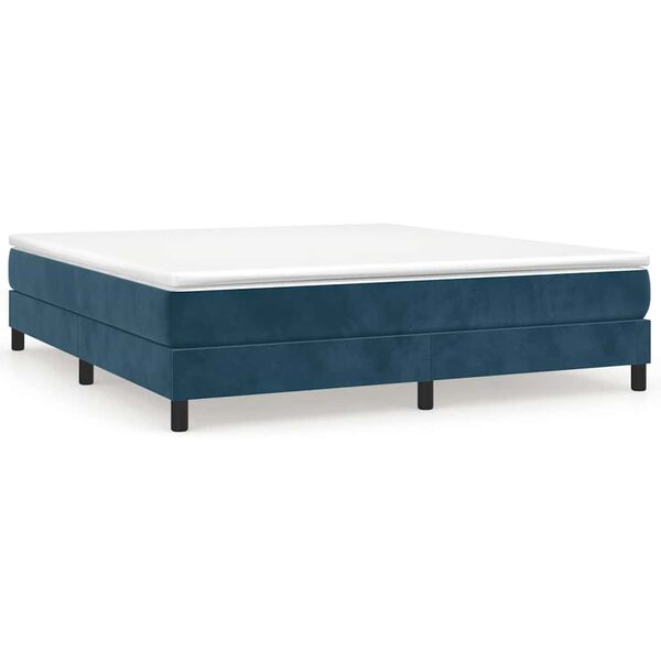 vidaXL Boxspringbettgestell Dunkelblau 180x200 cm Samt