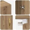 vidaXL Wandschrank 2 pcs Artisan-Eiche 69,5 x 34 x 90 cm Holzwerkstoff