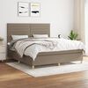 vidaXL Boxspringbett mit Matratze Taupe 180x200 cm Stoff