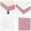 vidaXL Boxspringbett mit Matratze Rosa 200 x 200 cm Polyester