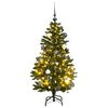 vidaXL K&uuml;nstlicher Weihnachtsbaum Klappbar 150 LEDs & Kugeln 150 cm