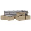 vidaXL Gartensofa-set 7 stk. Poly-Rattan