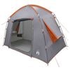 vidaXL H&uuml;tten-Zelt Grau und Orange 210 x 210 x 138 cm Polyester