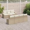 vidaXL Gartensofa-set mit Kissen 8 pcs Beige Poly-Rattan