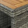 vidaXL 5-tlg. Gartenbar-Set mit Kissen Poly Rattan Grau