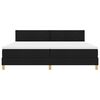 vidaXL LED Boxspringbett mit Matratze Schwarz 200 x 200 cm Stoff