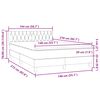 vidaXL Boxspringbett mit Matratze Schwarz 140x210 cm Samt