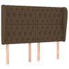 vidaXL Kopfteil mit Ohren Dunkelbraun 147x23x118/128 cm Stoff