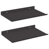 vidaXL Schwebendes Regal 2 pcs Schwarz 30 x 17,5 x 2,5 cm Stahl