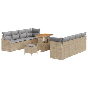 vidaXL Garten-Sofa-Set 11 stk. 10-Sitzer Beige