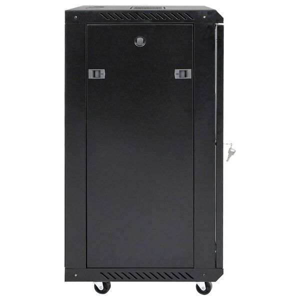 vidaXL 15U Netzwerkschrank 19" IP20 Schwarz 60x45x86 cm