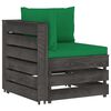 vidaXL 9-tlg. Garten-Lounge-Set mit Kissen Grau Impr&auml;gniertes Holz