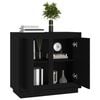 vidaXL Sideboard Schwarz 80x34x75 cm Holzwerkstoff
