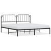 vidaXL Bettgestell mit Kopfteil Metall Schwarz 193x203 cm