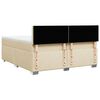 vidaXL Boxspringbett mit Matratze Creme 200x200 cm Stoff