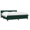 vidaXL Boxspringbett mit Matratze Dunkelgr&uuml;n 200x210 cm Samt