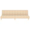vidaXL Schlafsofa 2-Sitzer Creme Stoff