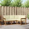 vidaXL Outdoor-Sofagarnitur mit Kissen 4 pcs Natur und Creme
