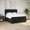 vidaXL Boxspringbett mit Matratze Schwarz 200x200 cm Stoff