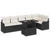 vidaXL Gartensofa-set 7 stk. Schwarz Poly Rattan