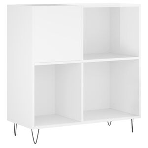 vidaXL Plattenschrank Hochglanz-Weiß 84,5x38x89 cm Holzwerkstoff