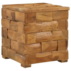 vidaXL Aufbewahrungshocker Braun 40,5 x 39,5 x 45 cm Massivholz Teak