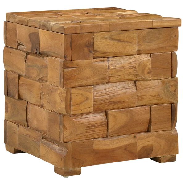 vidaXL Aufbewahrungshocker Braun 40 x 40 x 45 cm Massivholz Teak