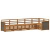 vidaXL Ecksofa Set 5 pcs Natur Massivholz Akazie
