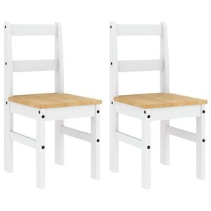 vidaXL Essst&uuml;hle 2 Stk. PANAMA Wei&szlig; 40x46x90 cm Massivholz Kiefer