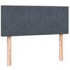 vidaXL Boxspringbett mit Matratze Dunkelgrau 120x220 cm Samt