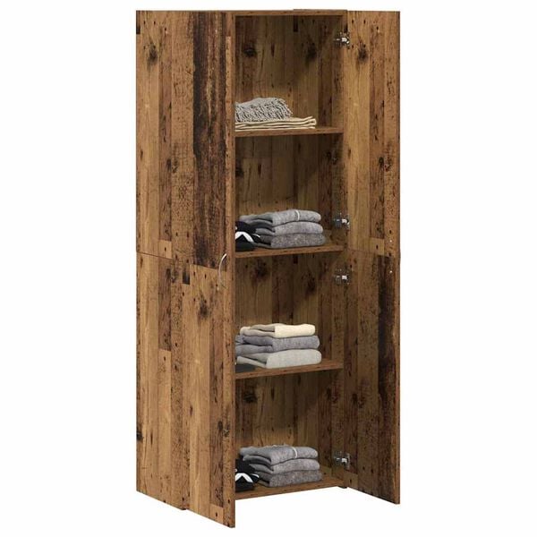 vidaXL B&uuml;roschrank mit Regal Altholz 70 x 32 x 77.5 cm Holzwerkstoff
