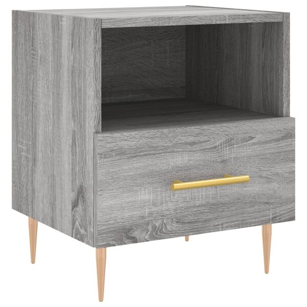 vidaXL Nachttisch Grau Sonoma 40x35x47,5 cm Holzwerkstoff